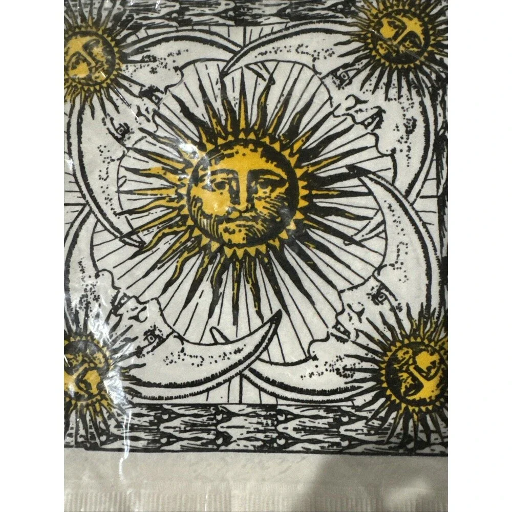 Creative Papers Tableware 17” Dinner Napkins 3 Ply C.R. Gibson Sole E Luna Moon